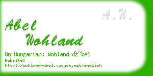 abel wohland business card